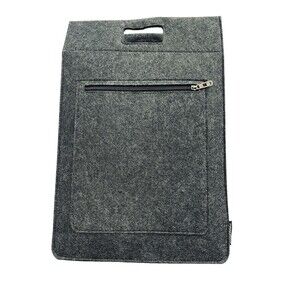 Haworth Designer dark Gray Felt Bag Laptop Work artist home Designer w/zipper